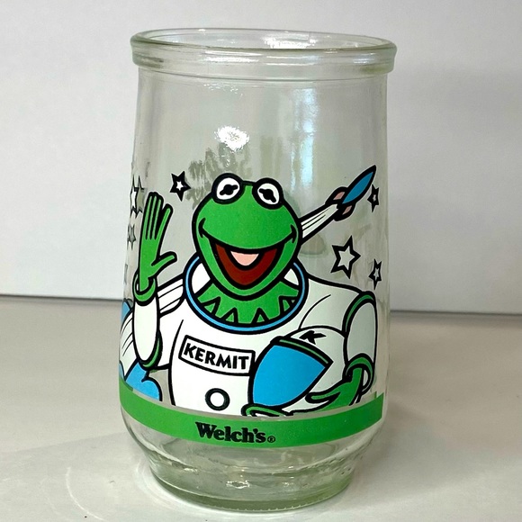 Other Welchs Jelly Jar Glass Astronaut Kermit Muppets In Space Jim
